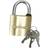 Silverline 20mm Brass Padlock & 3 Brass Keys