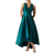 Coast Plunge Waterfall Bridesmaids Maxi Dress - Emerald