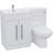 Nes Home Aric 1100mm Vanity Basin Unit, WC Unit & Debra Back To Wall Toilet