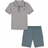 Calvin Klein Little Boy's Heather Pique Polo Shirt & Twill Shorts - Assorted