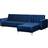 Beliani Toomey Navy Blue Sofa 267cm 4 Seater