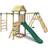 Rebo Wooden Climbing Frame with Swings Slide Up & Over Climbing Wall & Monkey Bars Dolomite