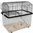 Pawhut Two-Tier Hamster Cage with Wheels 57x43x57cm