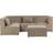 Beliani Modern Corduroy Taupe Sofa 250cm 5pcs 4 Seater