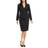 Le Suit Petite Two Button Jacket & Pencil Skirt - Black