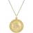 C W Sellors Large Circular Saint Christopher Necklace - Gold