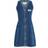 Calvin Klein Zip Through Mini Dress - Denim Medium