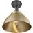 Industville Brooklyn Brass Ceiling Flush Light 13.5cm