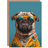 ARTERY8 Greeting Card Pug Dog Lover Hawaiian Shirt Fun Portrait for Him