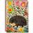 ARTERY8 Greeting Card Hedgehog in Wildflower Garden Folk