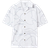 Reiss Cotton Jersey Embroidered Shirt - White/Air Force Blue