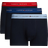 Tommy Hilfiger Essential Logo Waistband Trunks 3-pack - Fierce Red/Well Water/Anchor Blue