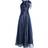 Eliza J Bow Detail One-shoulder Taffeta Jumpsuit - Navy