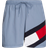 Tommy Hilfiger Flag Mid Length Drawstring Slim Swim Shorts - Blue Coal