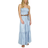 Michael Kors Print Smocked Georgette Maxi Dress - Chambray