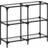 vidaXL 846028 Transparent/Black Console Table 30x98cm