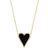 Effy Heart Halo Pendant Necklace - Gold/Onyx/Diamonds