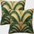 RMZDPODKE Leaf Cushion Cover Green, Gold (40x40cm)