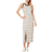 Tommy Hilfiger Women's Striped Ribbed Slit Midi Dress - Khaki Multi