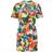 Yumi Tropical Leaf Print Playsuit - Multicolour