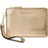 Michael Kors Metallic Leather Coin Purse - Pale Gold