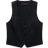 Mango Max Buttons Linen Vest - Black