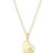 Macy's Accent Solid Heart Pendant - Gold/Diamond