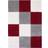 THE RUGS Myshaggy Grey, White, Red 140x200cm