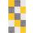 THE RUGS Modern Luxury Shaggy White, Grey, Yellow 80x150cm