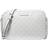 Michael Kors Jet Set Large East West Crossbody Bag - Optic White/Alluminum