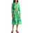 Farm Rio Macaw Scarf Print Shirtdress - Green