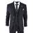 Truclothing Men's Tweed Suit Peaky Blinders 1920s Gatsby Classic Tailored Fit 3-piece - True Black