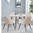 Hallowood Furniture Finley White Dining Set 100cm 5pcs