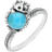 C. W. Sellors Tiny Hedgehog Ring - Silver/Turquoise