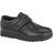 Roamers Boy's Leather One Bar School Shoes - Black