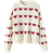 Shein ROMWE Kawaii Heart Pattern Drop Shoulder Sweater