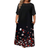 Shein LUNE Plus Size Summer Casual Floral Print & Contrast Lace Dress