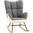 Homcom Wingback Grey/Cream Rocking Chair 98cm