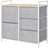 Homcom 5 Linen Organisation Grey Chest of Drawer 83x77cm