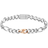 HUGO BOSS Figaro Chain And Logo Link Bracelet - Silver/Rose Gold