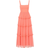 Adrianna Papell Knit And Mesh Midi Dress - Coral Coast