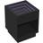 vidaXL Infinity LED Black Bedside Table 40x40cm