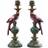 WERNS Parrot Pink/Green Candle Holder 39.5cm 2pcs