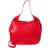 Italian Leather Shoulder Bag - Red