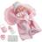 JC Toys La Newborn Deluxe Pink Layette Gift Set 15"