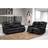 Furniture 786 Roma Leather Recliner 3 & 2 Seater Sofa Set Black Armchair