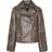 Pieces Sadie Faux Leather Jacket - Chicory Coffee