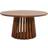 Indian Hub Slatted Round Warm Walnut Coffee Table 80cm