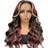 Shein 13x4 Lace Frontal Wigs for Women Loose Wave Black With Red & Blonde Highlights Human Hair Pre-Plucked BLEACHING KNOTS