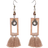 Bohemian Ethnic Tassel Natural Wooden Hanging Earrings - Brown/Silver